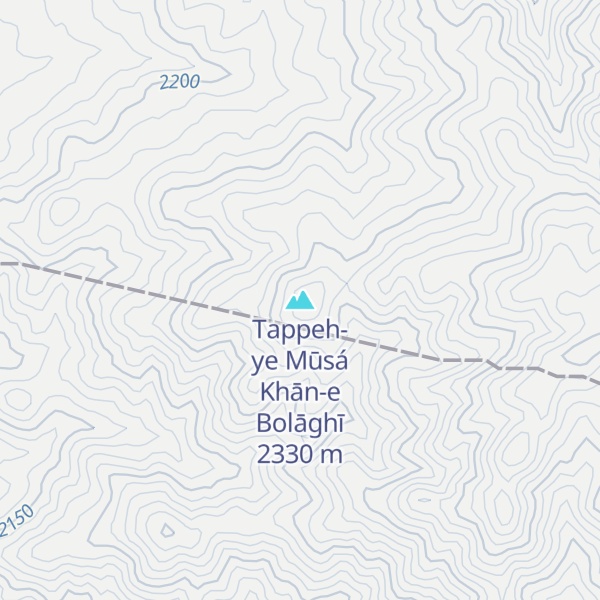 Map of Tappeh-ye Mūsá Khān-e Bolāghī