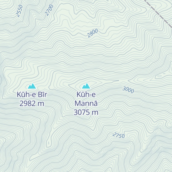 Map of Kūh-e Mannā