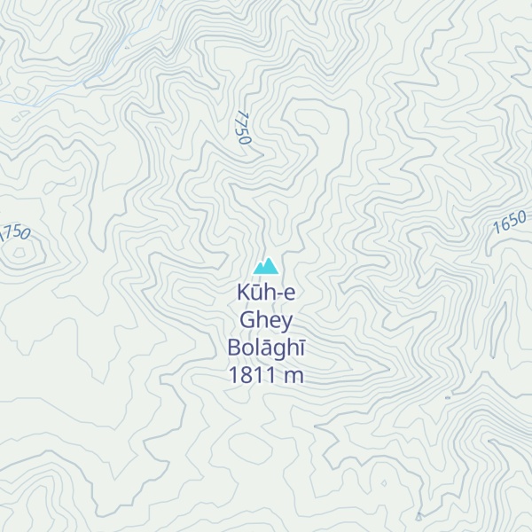 Map of Kūh-e Ghey Bolāghī