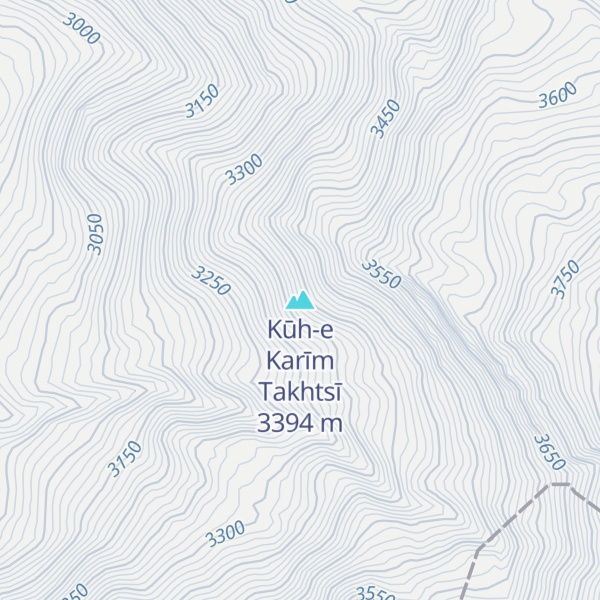 Map of Kūh-e Karīm Takhtsī