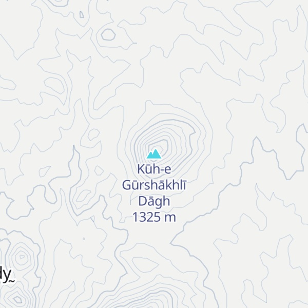 Map of Kūh-e Gūrshākhlī Dāgh