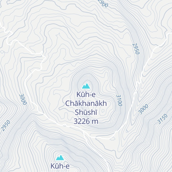 Map of Kūh-e Chākhanākh Shūshī
