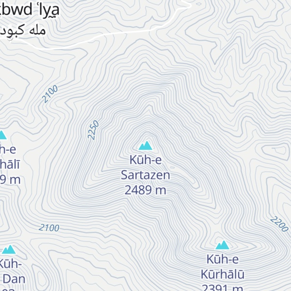 Map of Kūh-e Sartazen