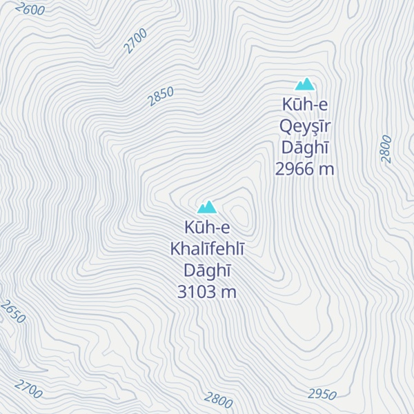 Map of Kūh-e Khalīfehlī Dāghī