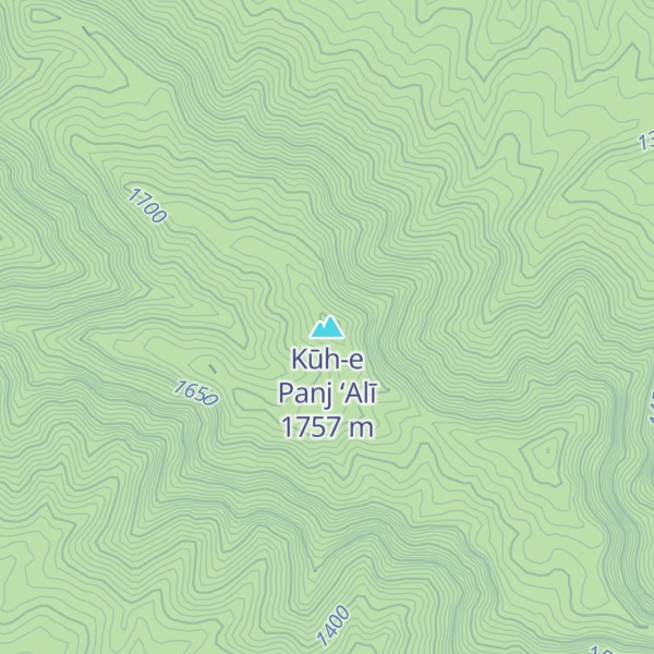 Map of Kūh-e Panj ‘Alī