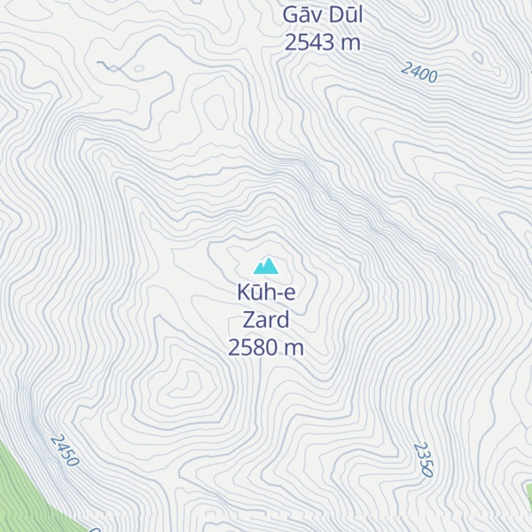 Map of Kūh-e Zard