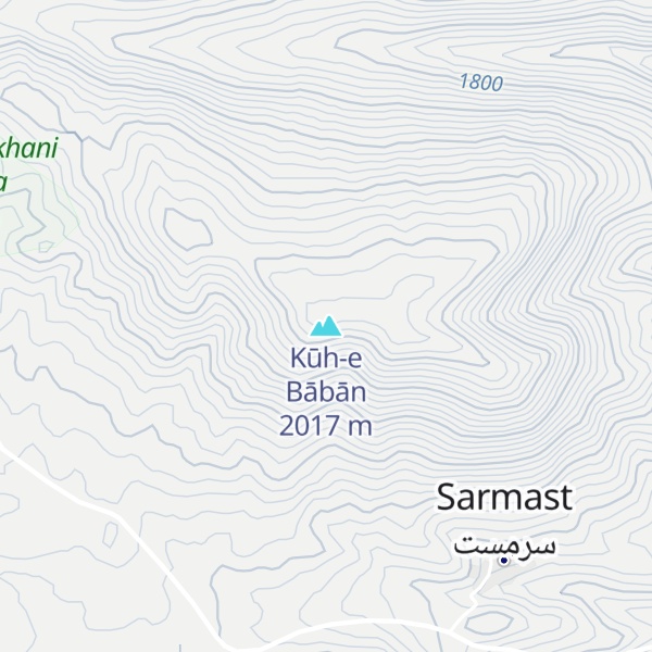 Map of Kūh-e Bābān