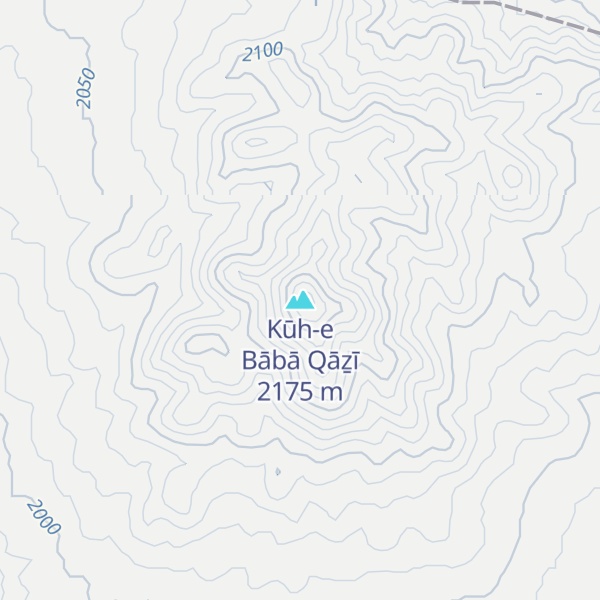 Map of Kūh-e Bābā Qāẕī
