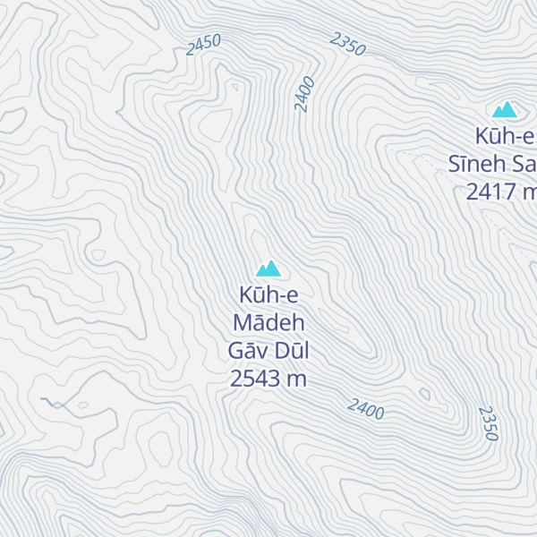 Map of Kūh-e Mādeh Gāv Dūl