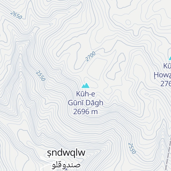 Map of Kūh-e Gūnī Dāgh
