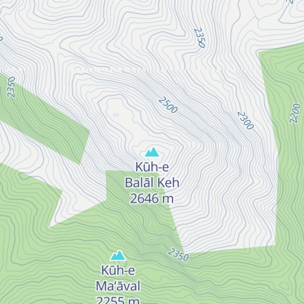 Map of Kūh-e Balāl Keh