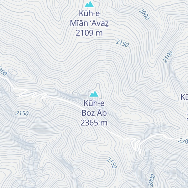 Map of Kūh-e Boz Āb