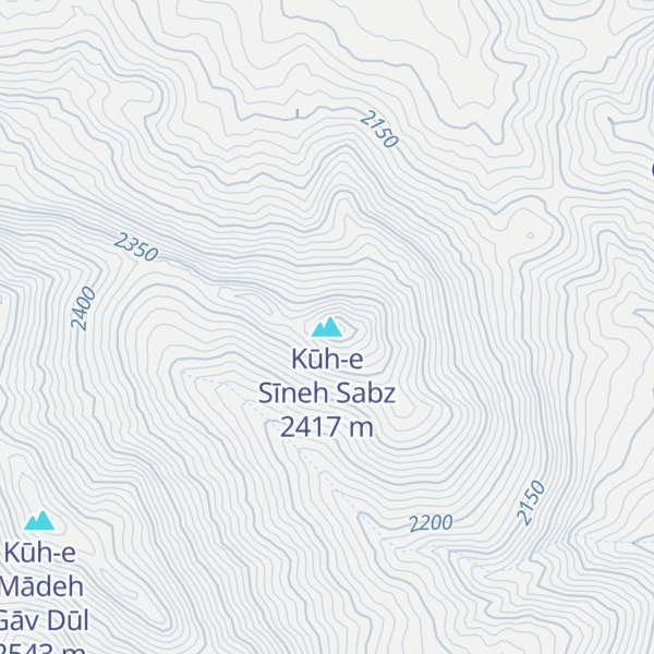 Map of Kūh-e Sīneh Sabz