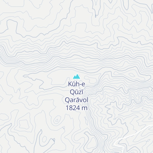 Map of Kūh-e Qūzī Qarāvol