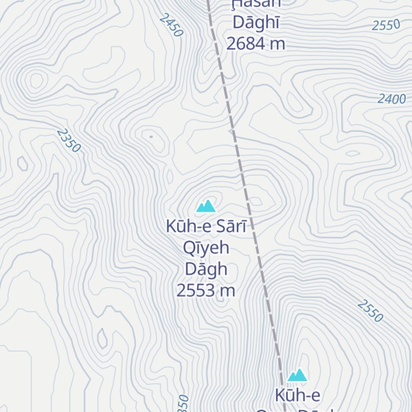 Map of Kūh-e Sārī Qīyeh Dāgh