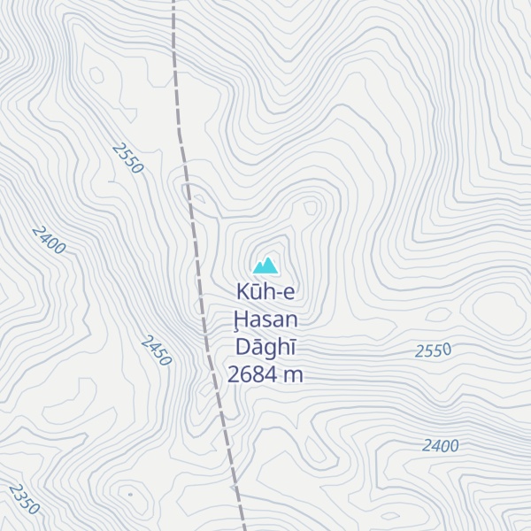 Map of Kūh-e Ḩasan Dāghī