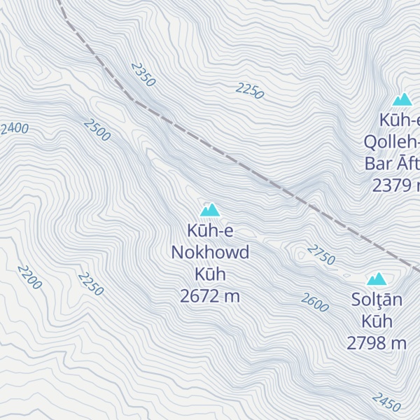 Map of Kūh-e Nokhowd Kūh