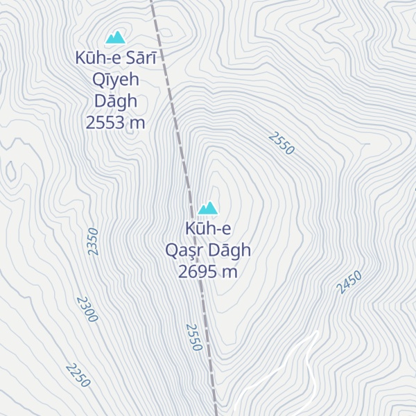 Map of Kūh-e Qaşr Dāgh