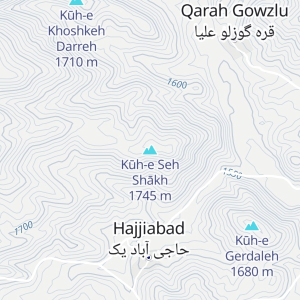 Map of Kūh-e Seh Shākh