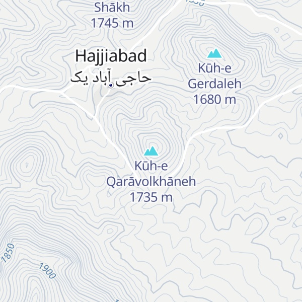 Map of Kūh-e Qarāvolkhāneh