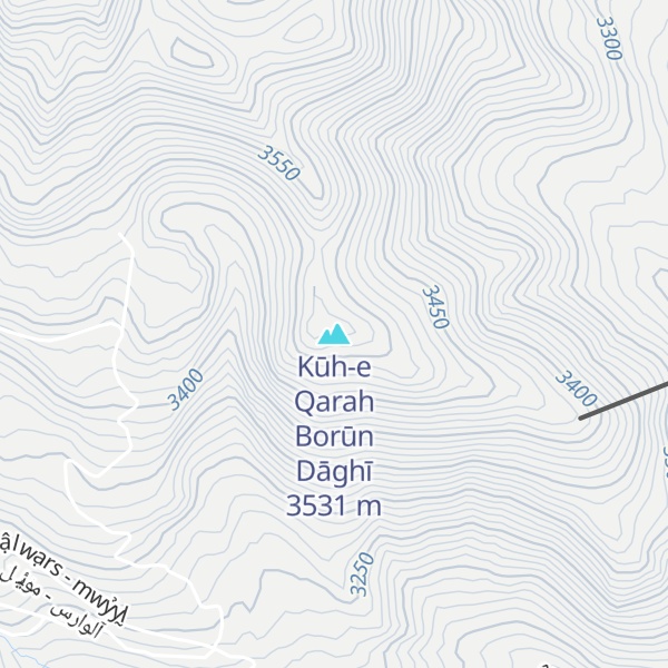 Map of Kūh-e Qarah Borūn Dāghī
