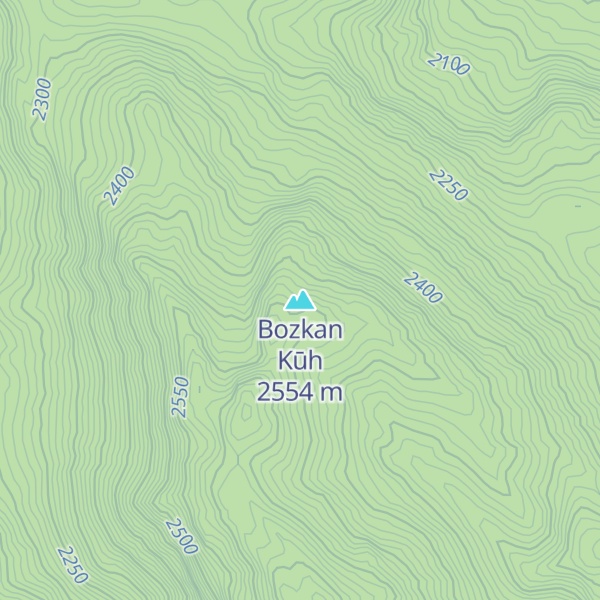 Map of Bozkan Kūh