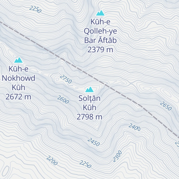 Map of Solţān Kūh