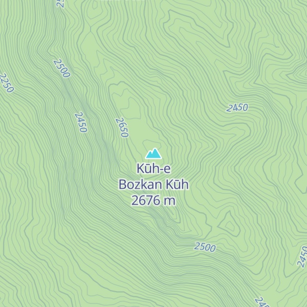 Map of Kūh-e Bozkan Kūh