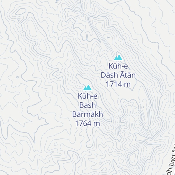 Map of Kūh-e Bash Bārmākh