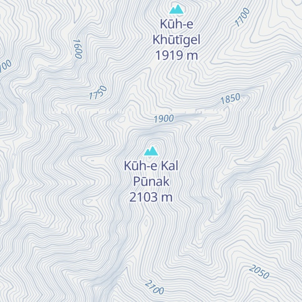 Map of Kūh-e Kal Pūnak