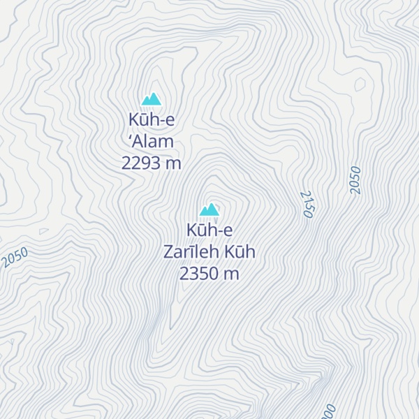 Map of Kūh-e Zarīleh Kūh