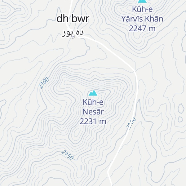 Map of Kūh-e Nesār