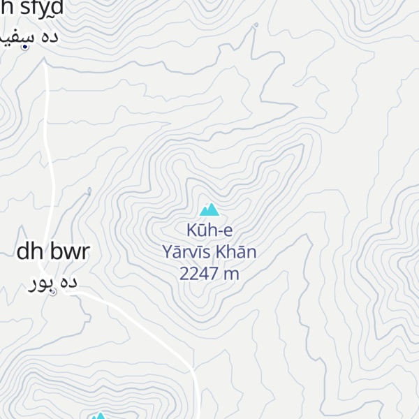 Map of Kūh-e Yārvīs Khān