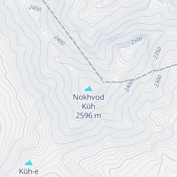 Map of Nokhvod Kūh