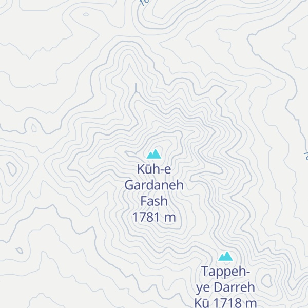 Map of Kūh-e Gardaneh Fash