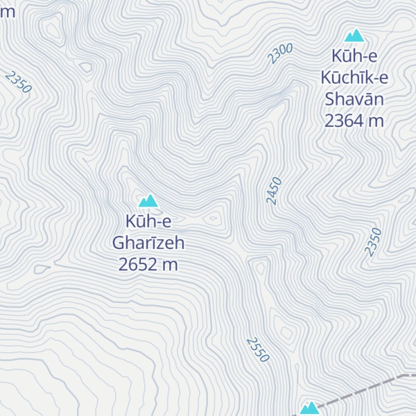 Map of Kūh-e Sīnāvand
