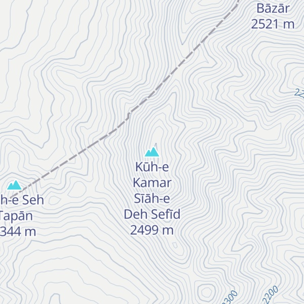 Map of Kūh-e Kamar Sīāh-e Deh Sefīd