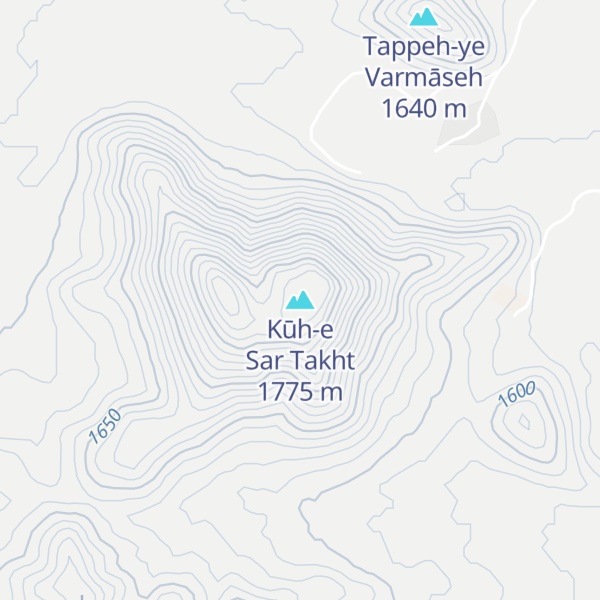 Map of Kūh-e Sar Takht