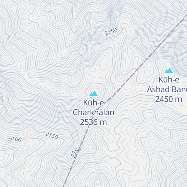 Map of Kūh-e Charkhalān