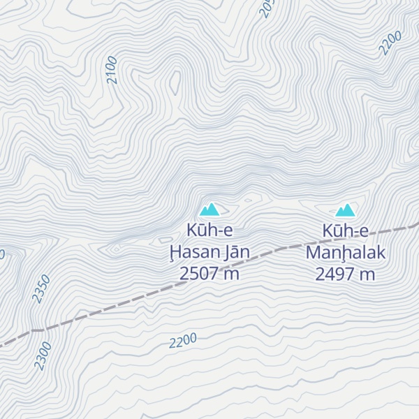 Map of Kūh-e Ḩasan Jān