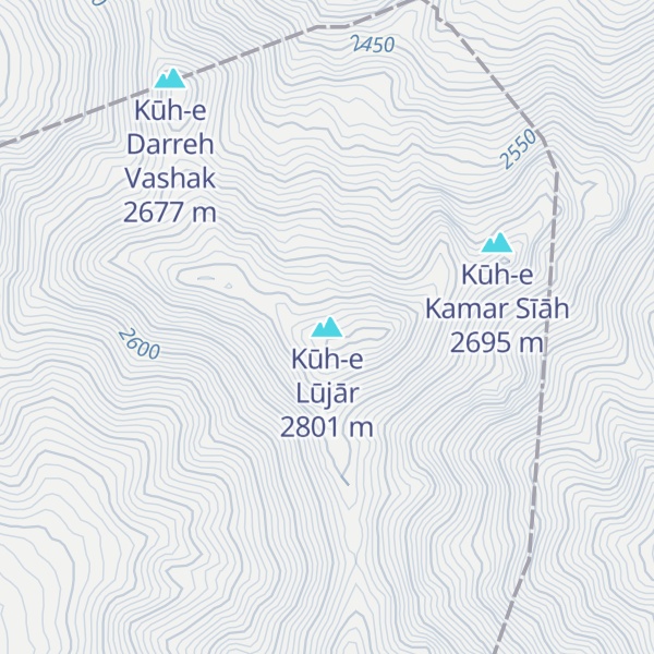 Map of Kūh-e Lūjār