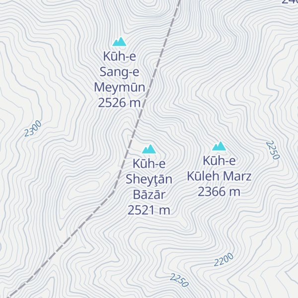Map of Kūh-e Sheyţān Bāzār