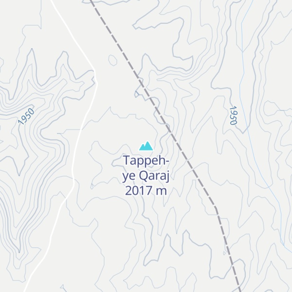Map of Tappeh-ye Qaraj