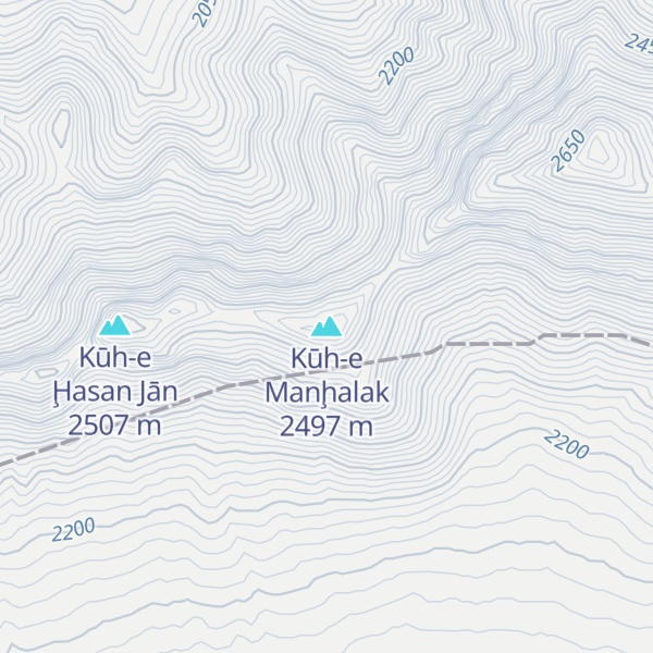 Map of Kūh-e Manḩalak