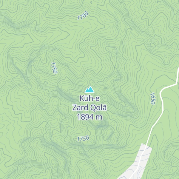 Map of Kūh-e Zard Qolā