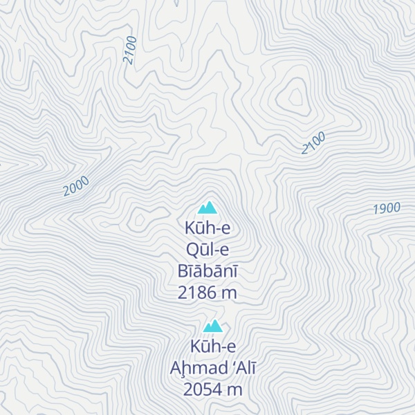 Map of Kūh-e Qūl-e Bīābānī
