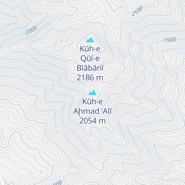 Map of Kūh-e Aḩmad ‘Alī