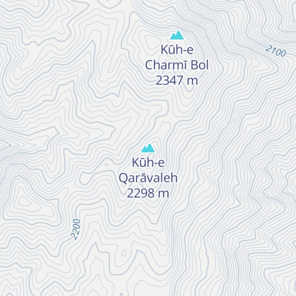 Map of Kūh-e Qarāvaleh