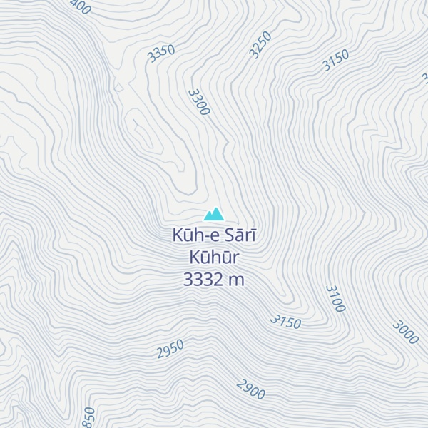 Map of Kūh-e Sārī Kūhūr