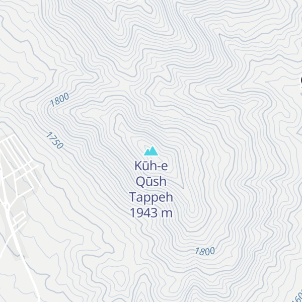 Map of Kūh-e Qūsh Tappeh